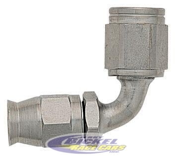 -6 PTFE 90&ordm; Bent Tube Hose End - Steel