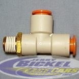 Male Run Tee 1/4NPT 3/8